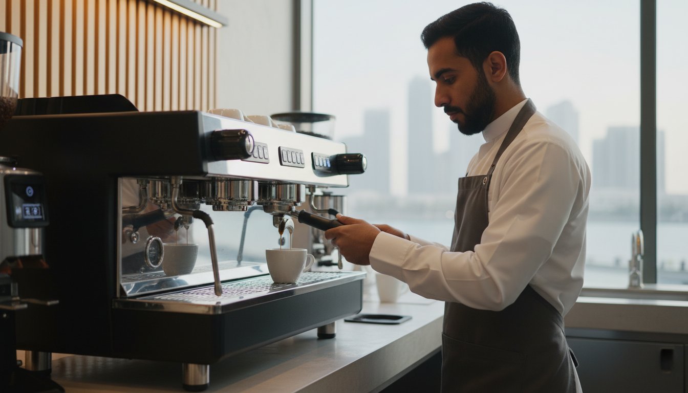 مكائن اسبريسو تجارية 2026: دليل اختيار المعدات الاحترافية لمشروعك