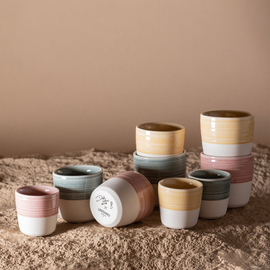 Dale Haris Cups banner showing a cluster of the colorful cups