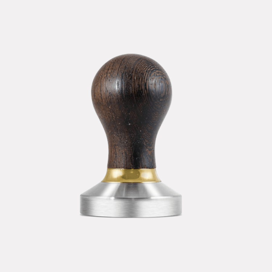 Compressor Professional Espresso Tamp 58mm Flat - Wenge Wood - Caffeine Lab