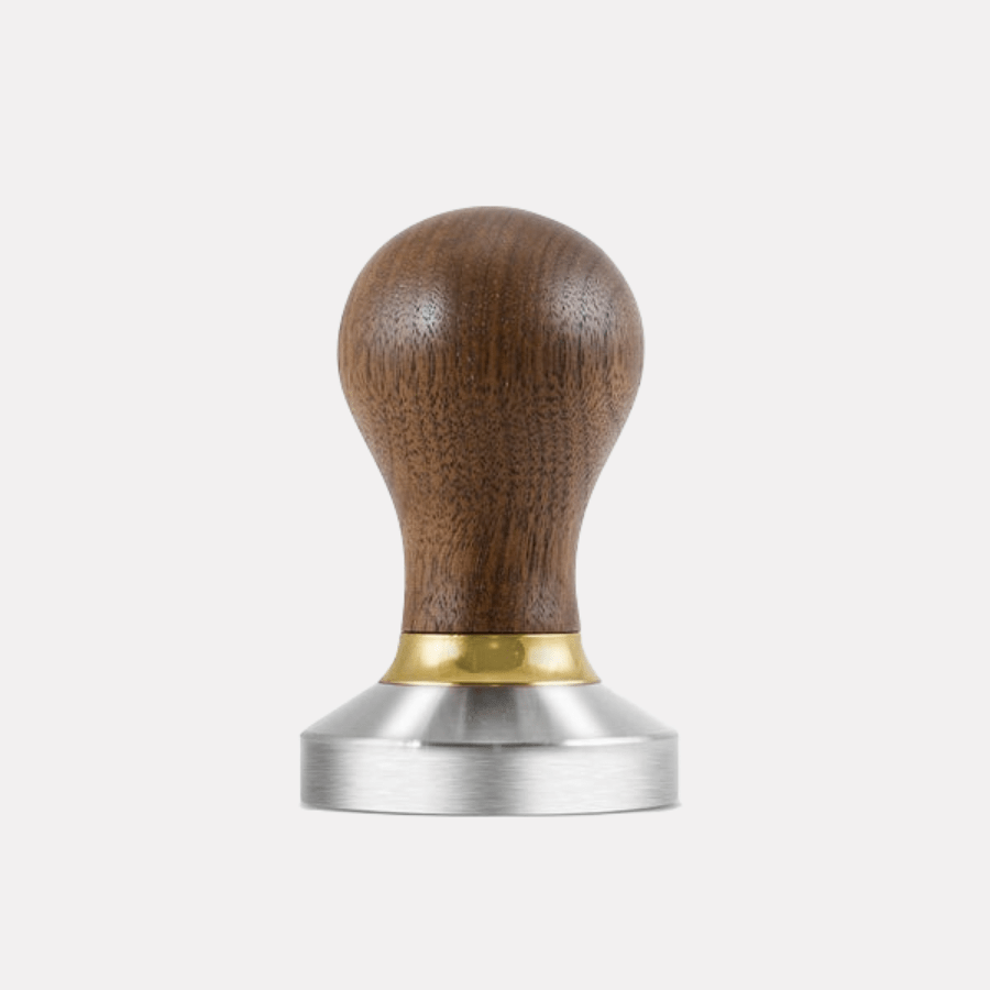 Compressore Professional Espresso Tamp 58mm Flat - Walnut Wood - Caffeine Lab