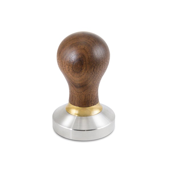 Compressore Professional Espresso Tamp 58mm Flat - Walnut Wood - Caffeine Lab