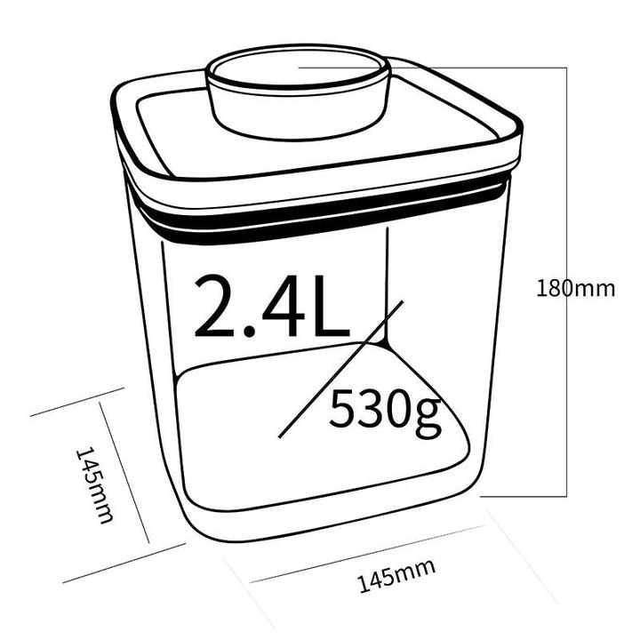 Everlock Turn &amp; Lock Airtight Storage Containers 2.4L - Caffeine Lab