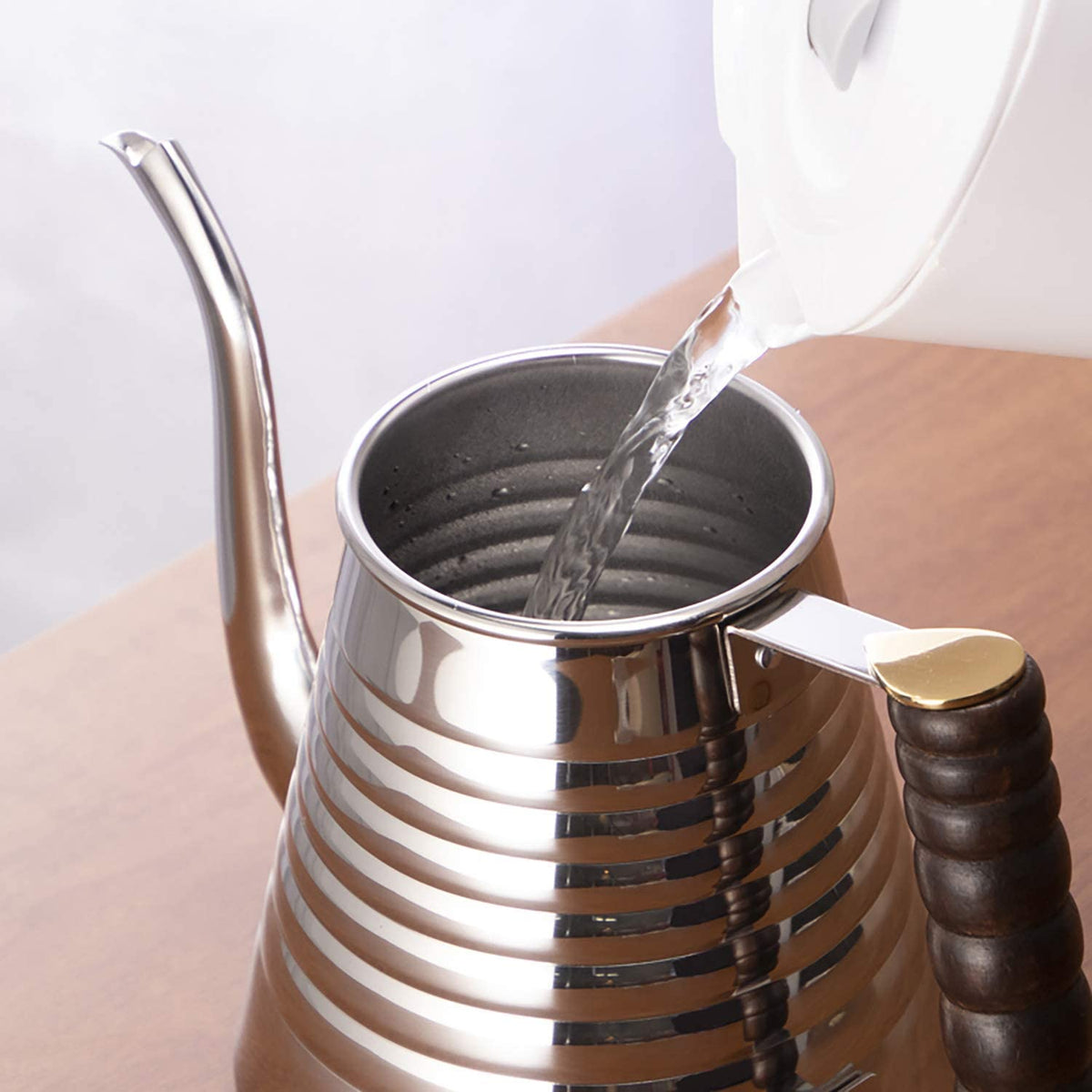 Kalita Wave Stainless Steel Gooseneck Kettle - 1L - Caffeine Lab