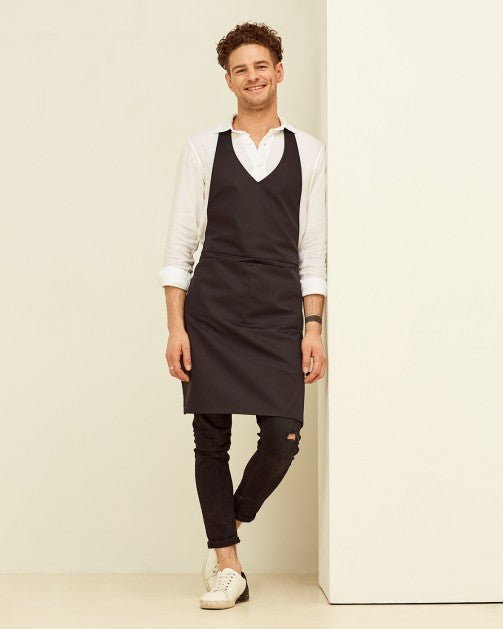 Lucio Verso Black V - Neck Classic Apron - Caffeine Lab