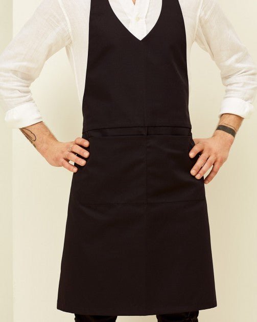 Lucio Verso Black V - Neck Classic Apron - Caffeine Lab