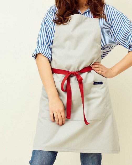 Lucio Verso Pale Grey Classic Apron - Caffeine Lab