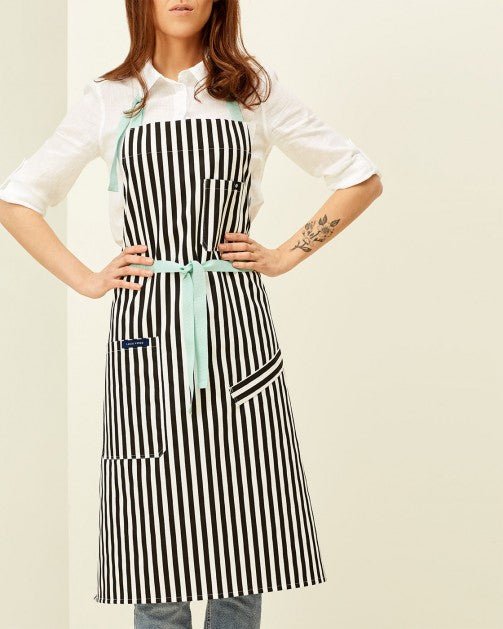 Lucio Verso Striped Classic Apron - Caffeine Lab