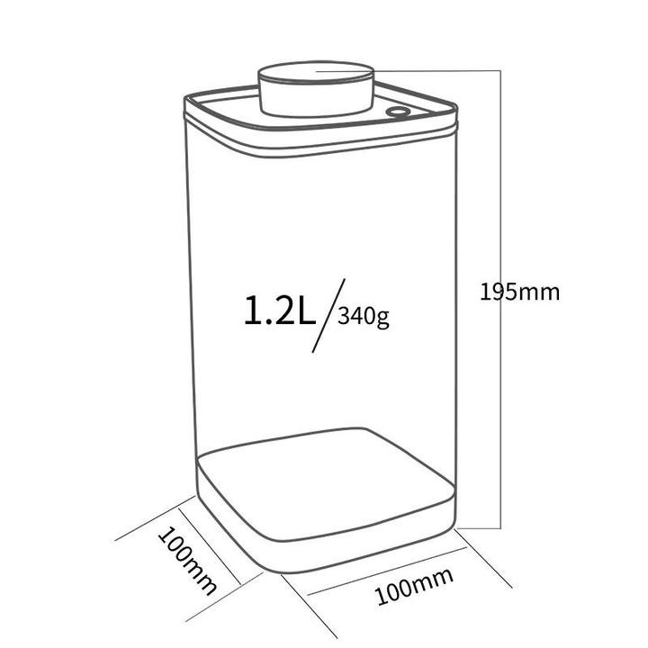 Turn - N - Seal Vacuum Storage Canister 1.2L - Caffeine Lab