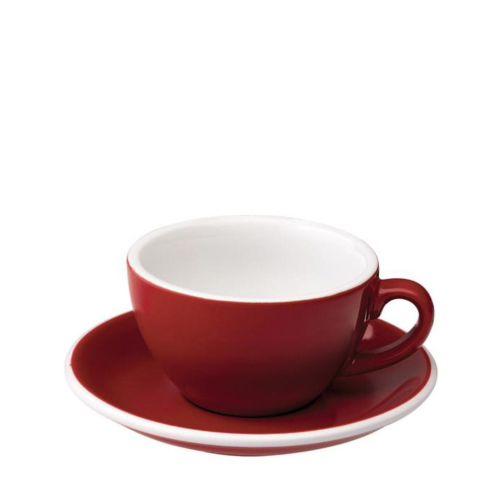 Tasse à cappuccino avec soucoupe Loveramics Egg Red, 200 ml, 6 pcs. -  Coffee Friend